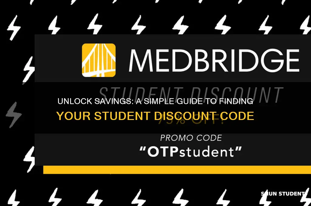 how do i find my student discount code