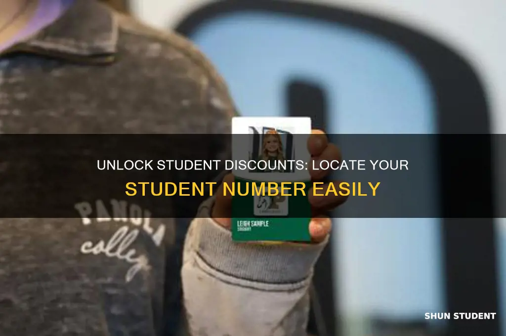 how do i find my student number for discount