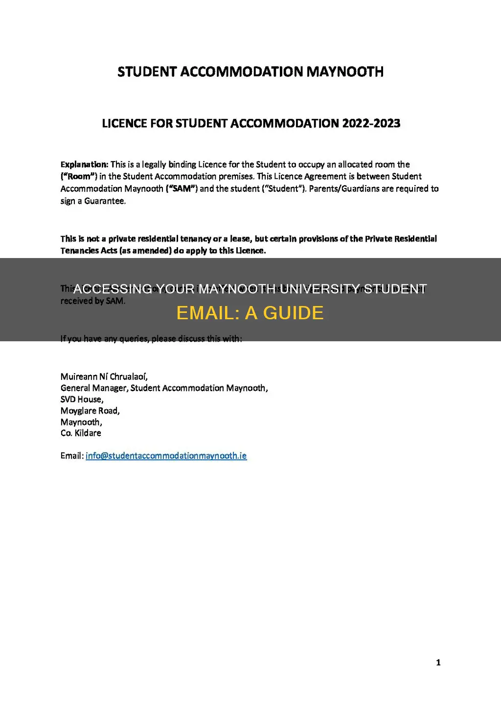 how do i get my student email in maynooth university