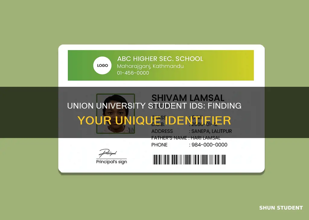 how do i know my student id at union university
