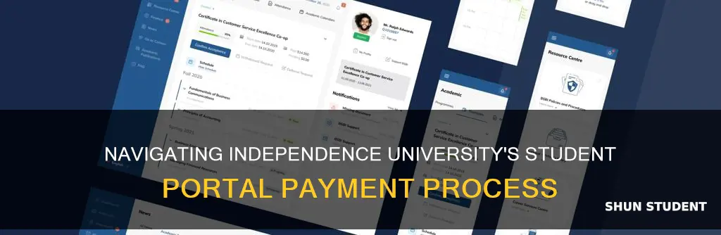 how do i pay my independence university student portal