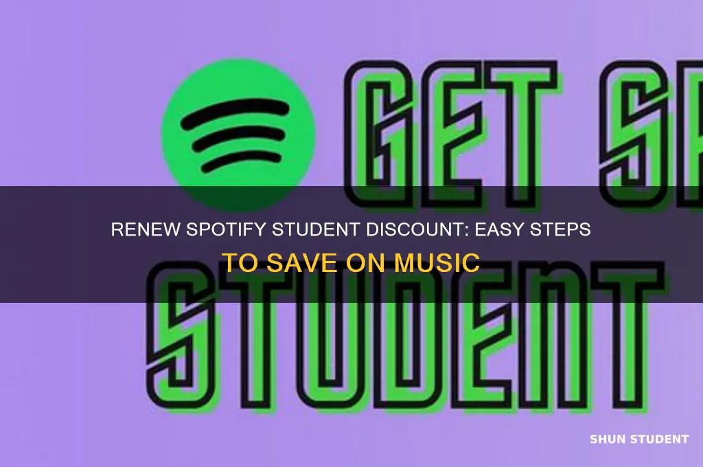 how do i renew my spotify student discount
