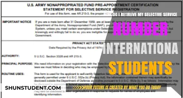 Finding Your Selective Service Number as an International Student