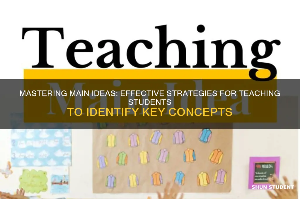 how do i teach students to find the main idea