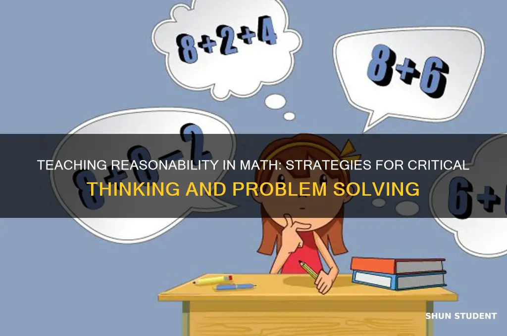 how do i teach students to use reasonability in math
