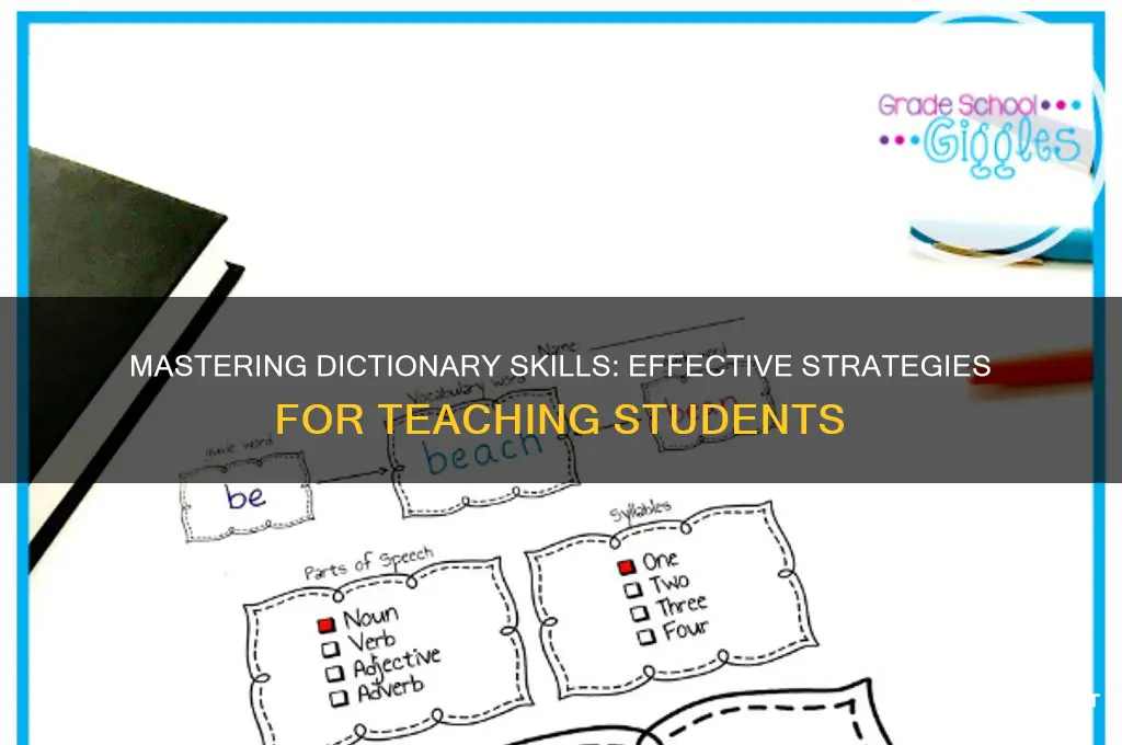 how do i teach students to use the dictionary