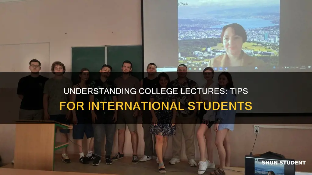 how do internation students understand college lectures