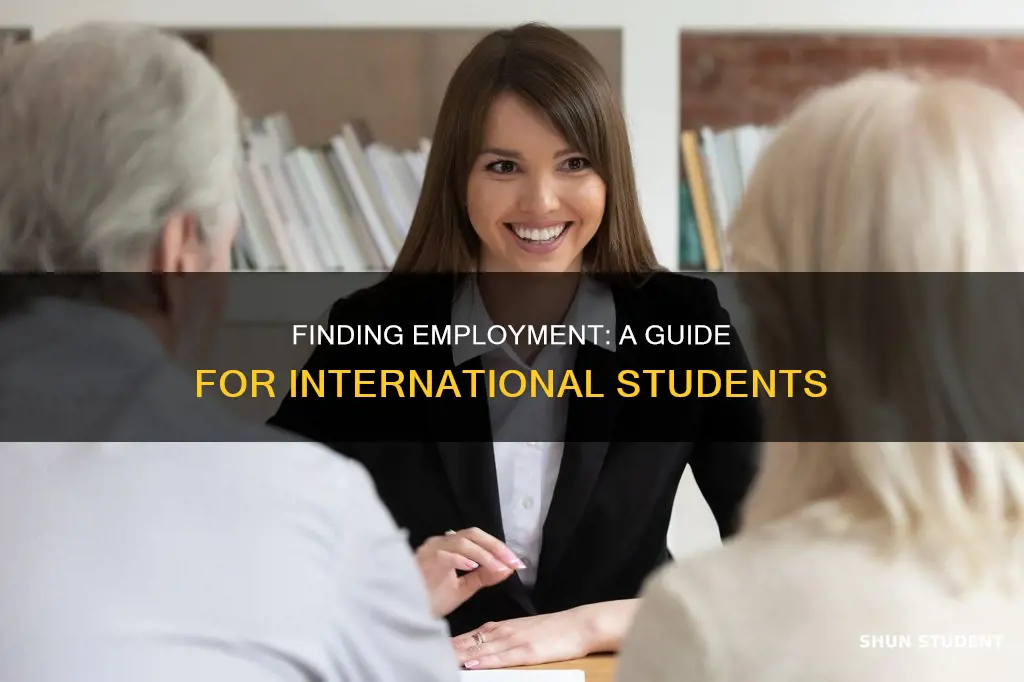 how do international students find jobs