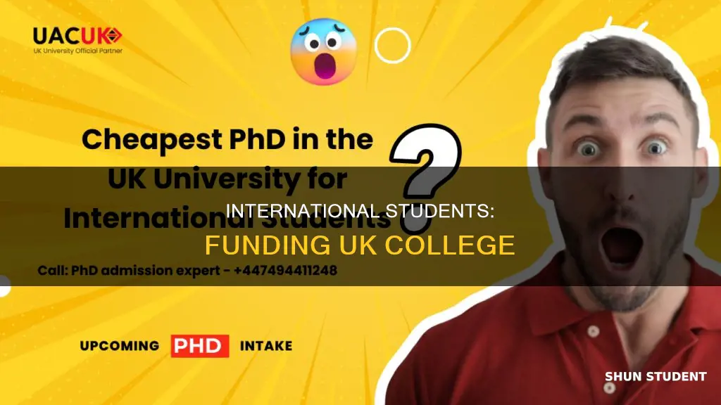 how do international students pay for college in the uk