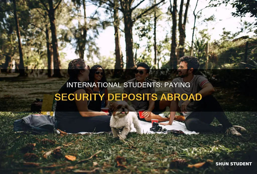 how do international students pay security deposit abroad