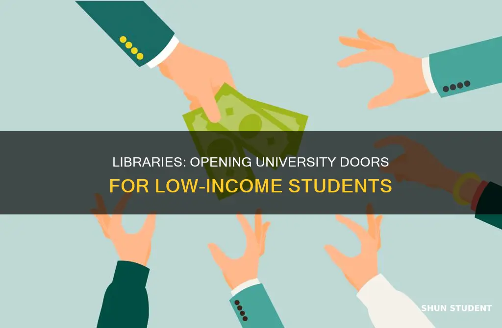 how do libraires help low income students attent university