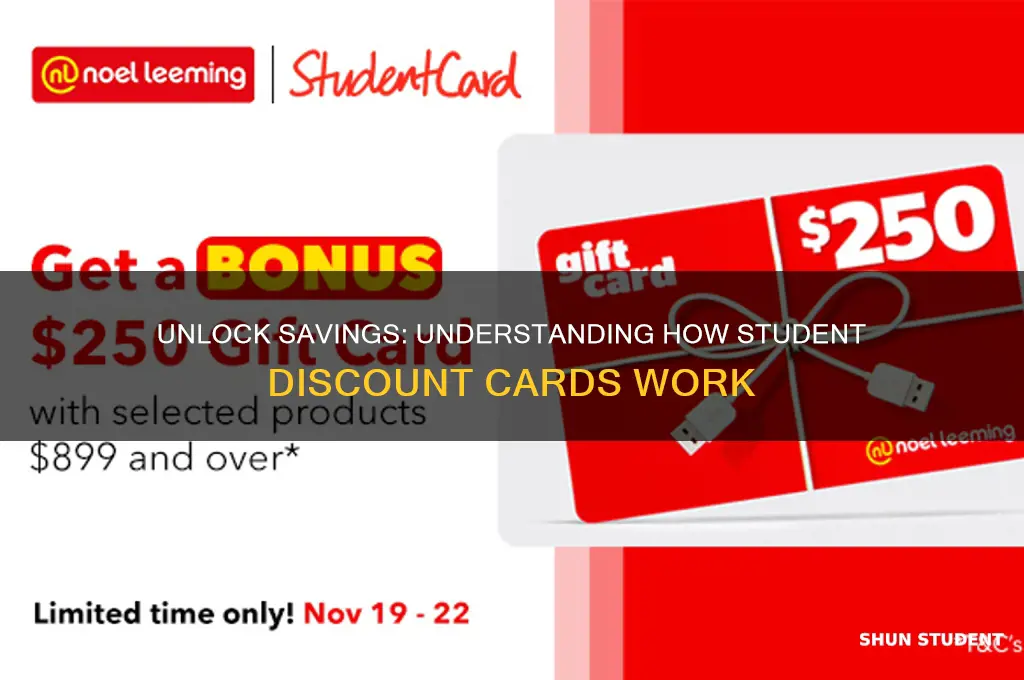 how do student discount cards work