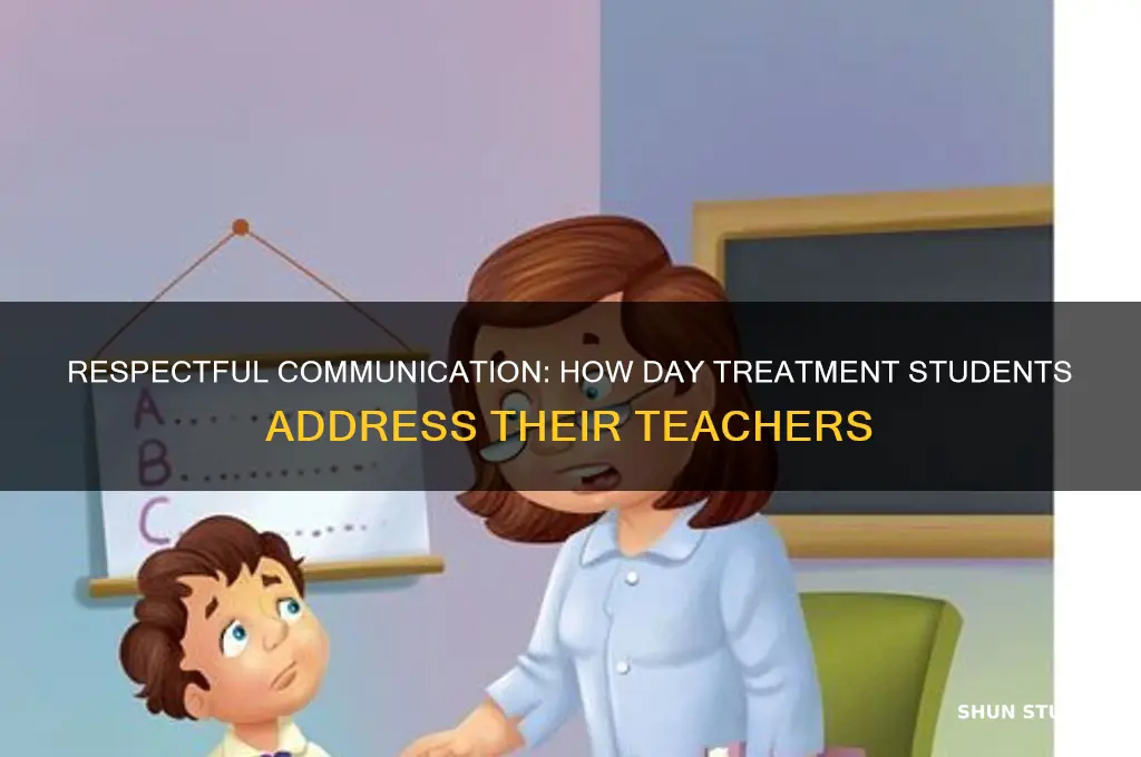how do students at day treatment address teacher