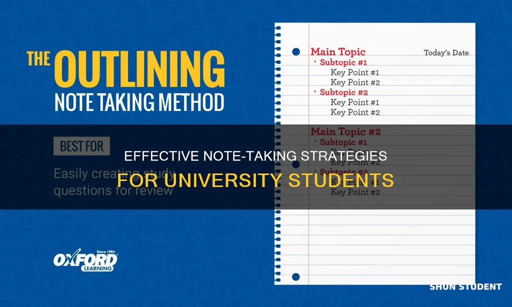 how do students take notes in university