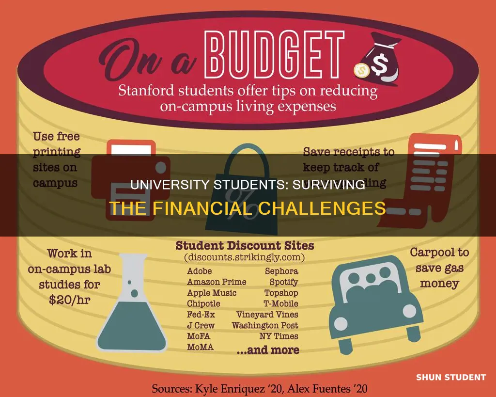how do university students afford to live