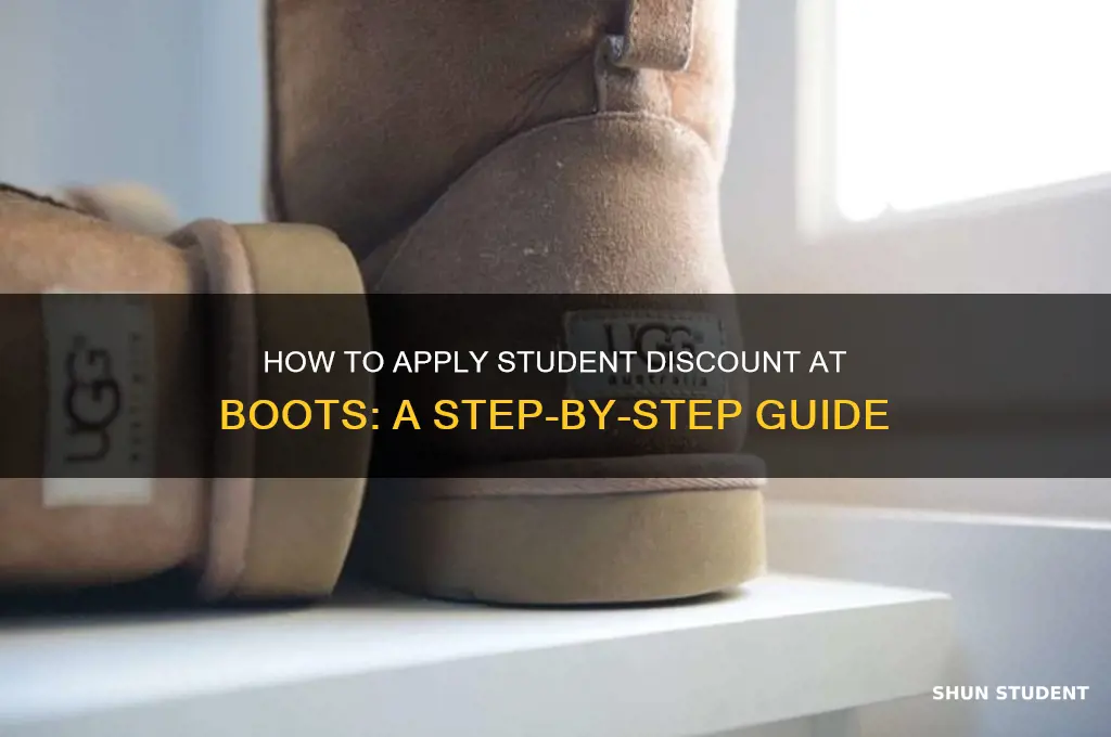 how do you add student discount to boots