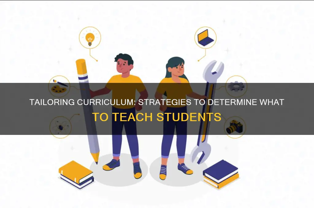 how do you determine what to teach your students