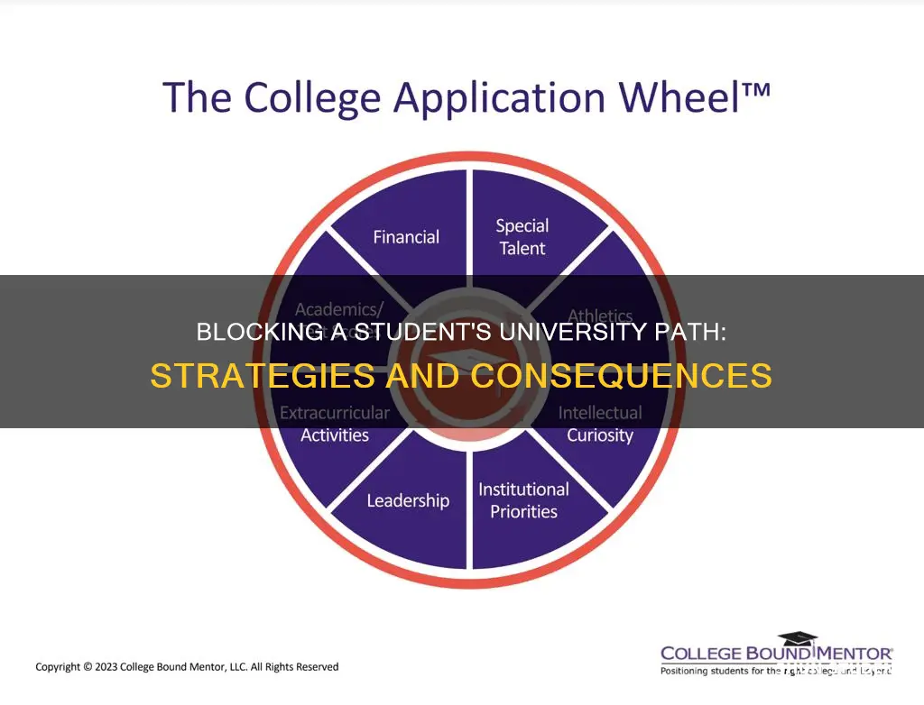 how do you prevent a student from getting into university