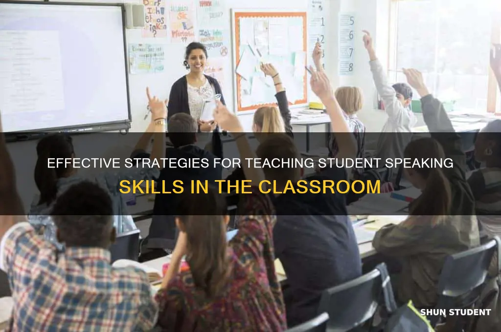 how do you teach student speaking skills in the classroom