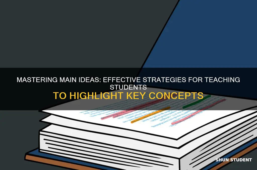how do you teach students to highlight the main idea