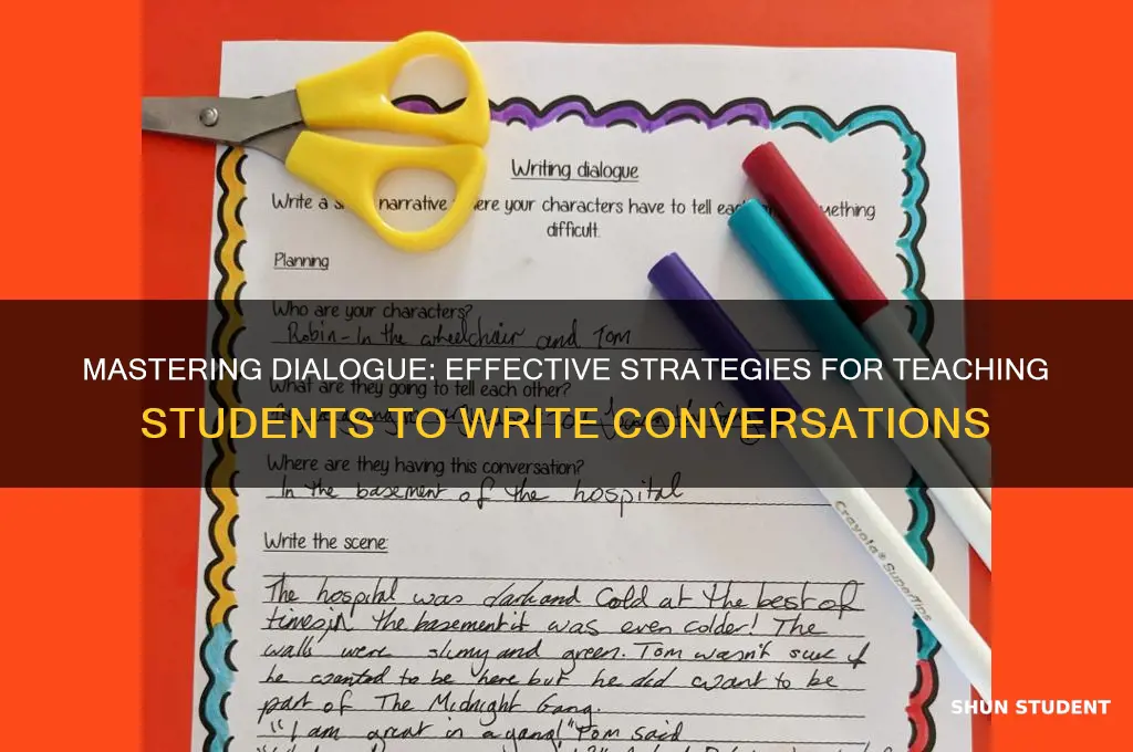 how do you teach students to write dialogue