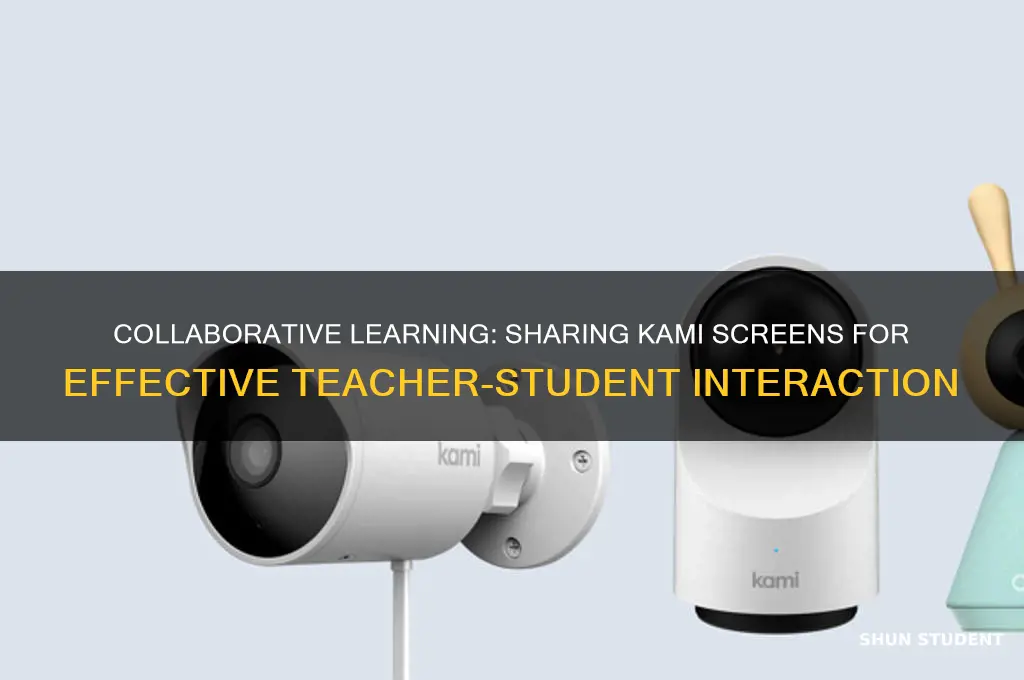 how does a teacher and student share a kami screen