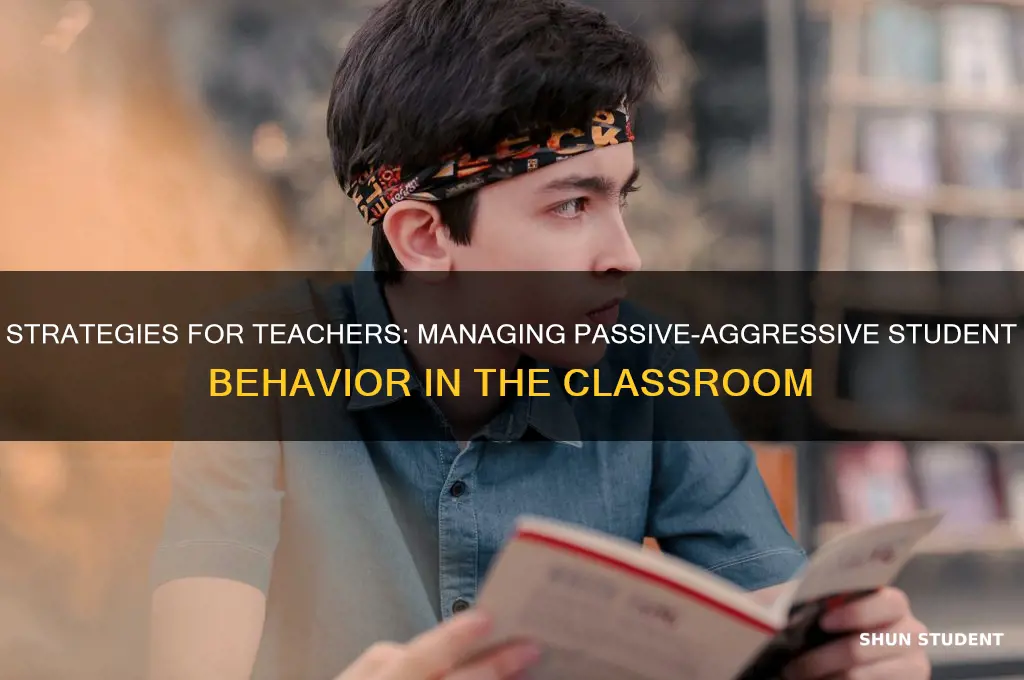 how does a teacher handle passive aggressive student in class