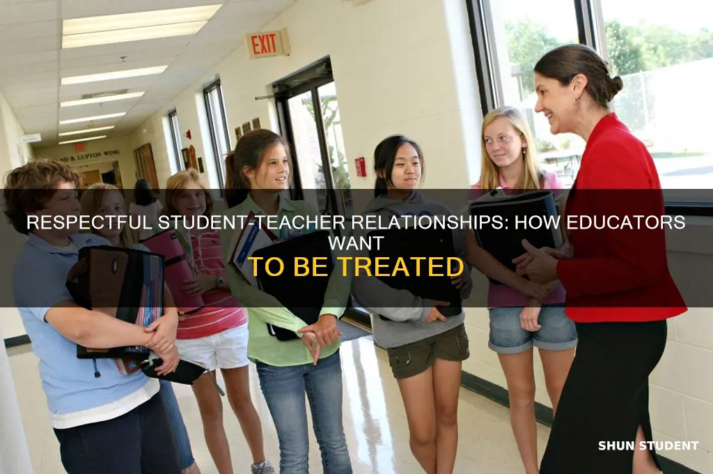 how does a teacher want to be treated by students
