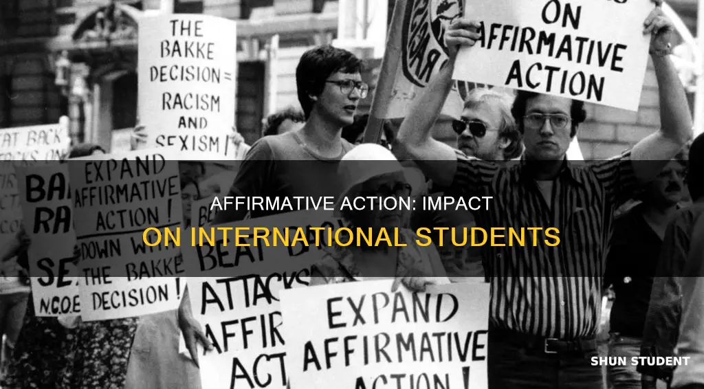 how does affirmative action affect international students