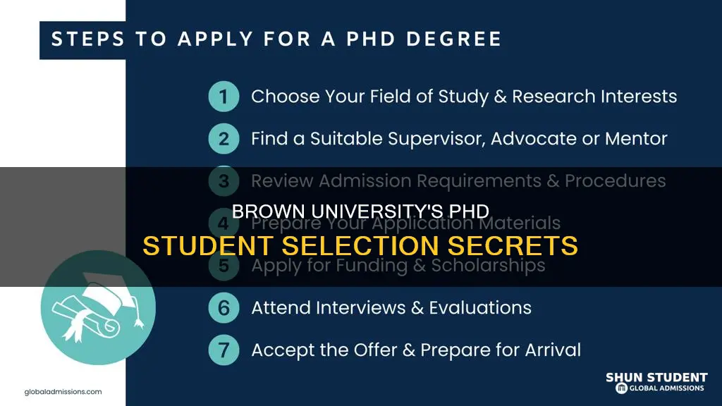 how does brown university selects phd students