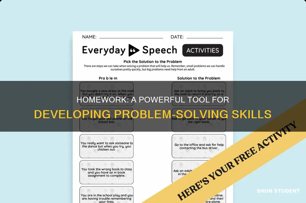 how does homework teach students how to problem solve