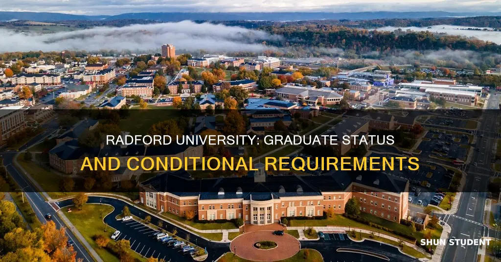 how does radford university graduate student on conditional status