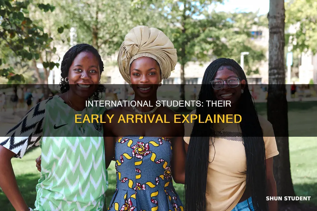 how early international student comes to us