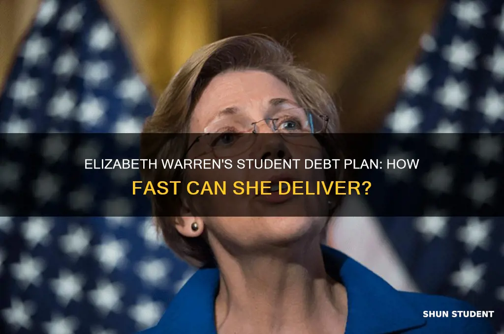 how fast will elizabeth warren eliminate student debt