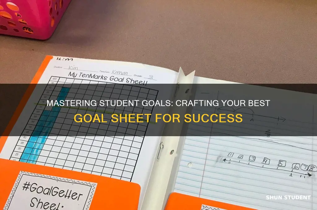 how i will do my best goal sheet for students