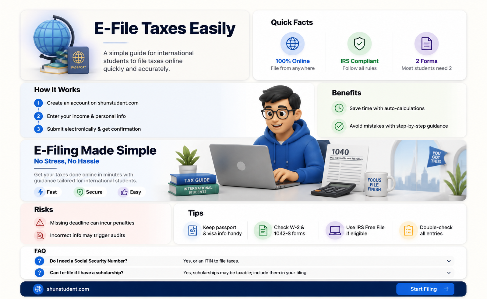 are international students able to e-file taxes