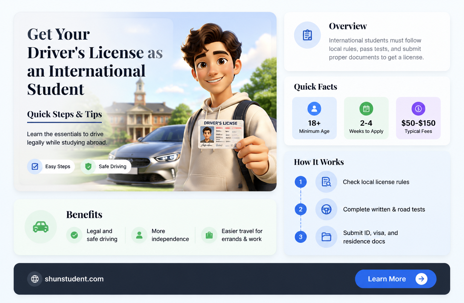 can a international student get a driver license