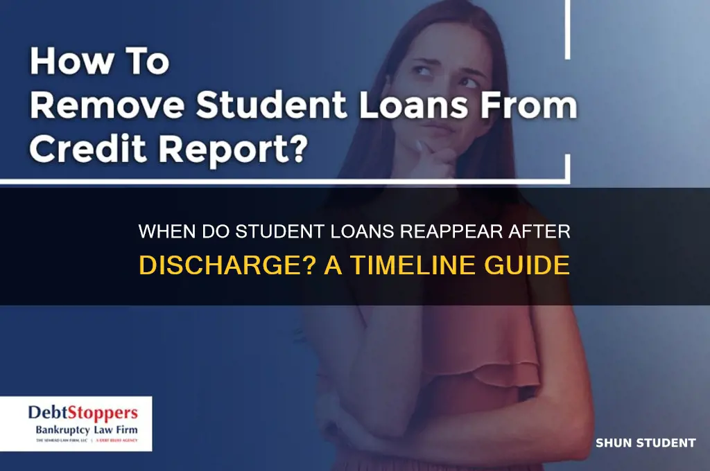 how long after discharge will student loans show back up