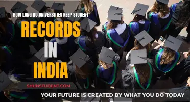 University Student Records: Retention Duration in India