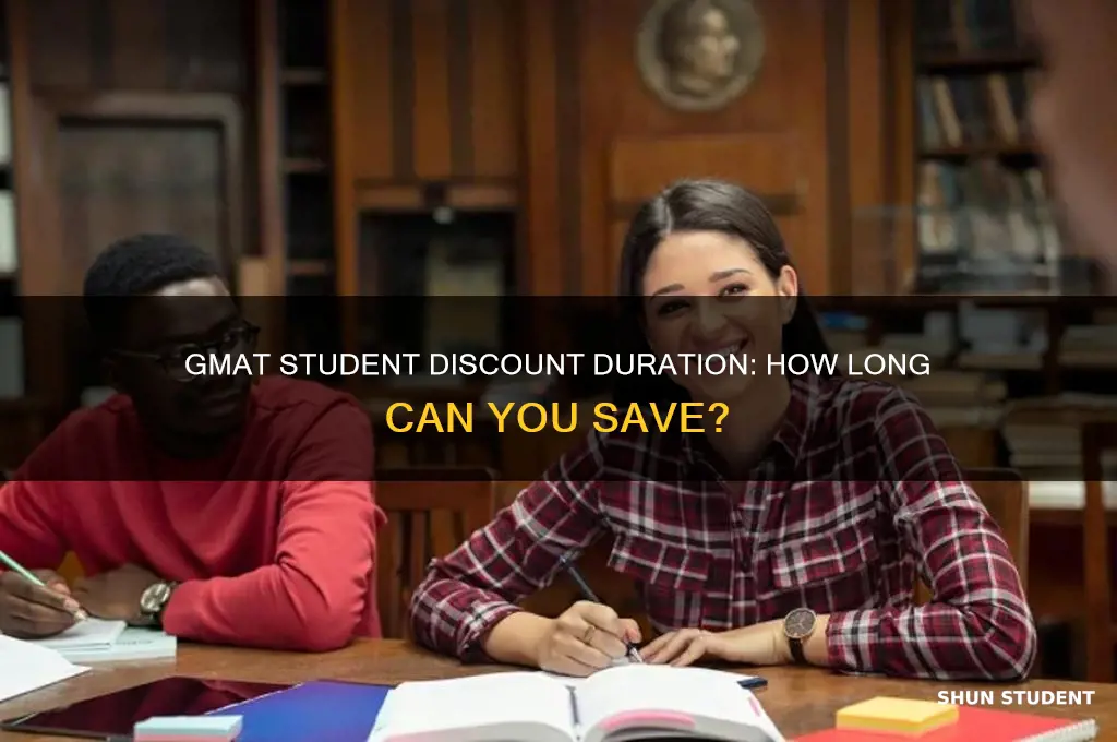 how long does gmat student discount last for