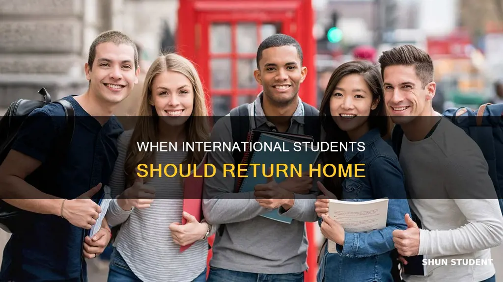 how long will international students go back home once