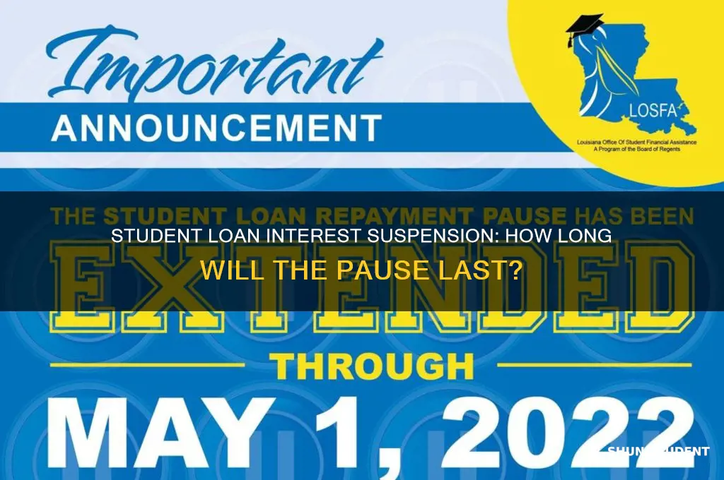 how long will student loan interest be suspended