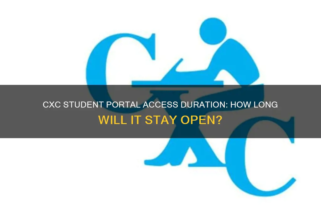 how long will the cxc student portal be opened
