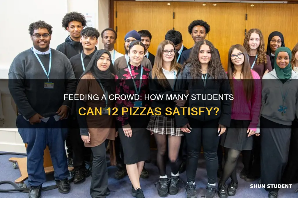 how man students will 12 pizzas feed