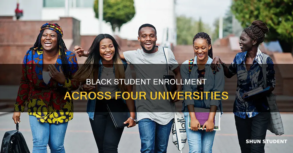 how many black students in 4 universities