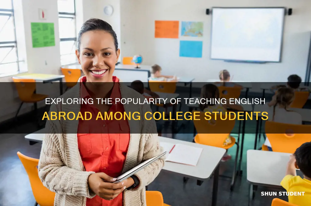 how many college students like to teach english abroad