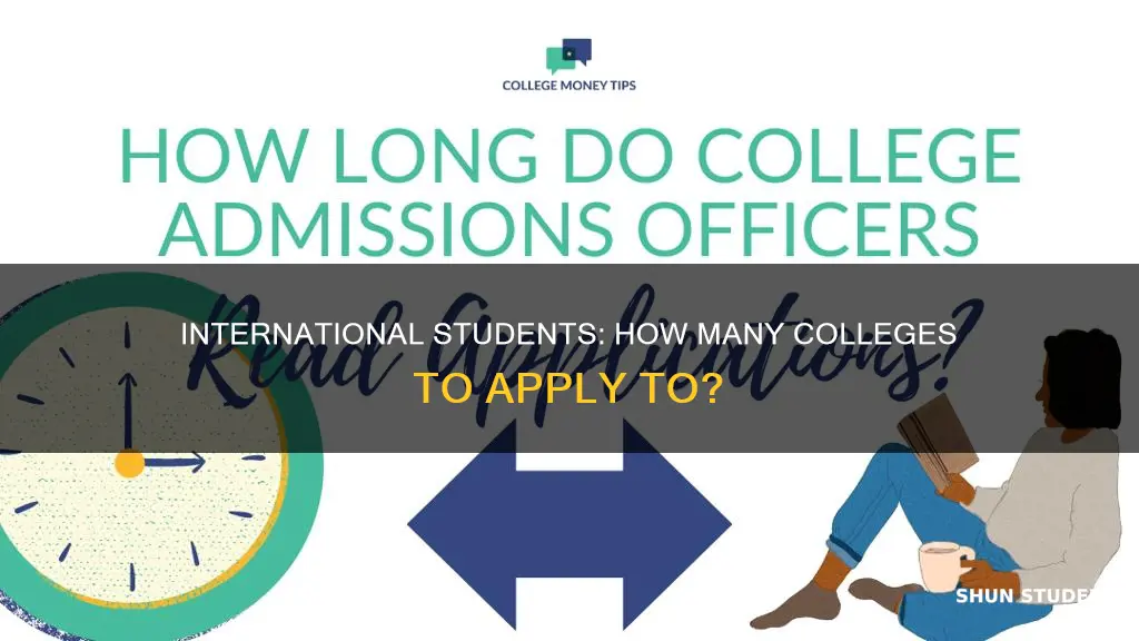 how many colleges should an international student apply to
