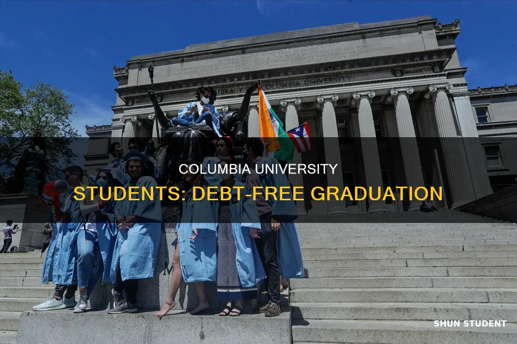 how many columbia university students graduate debt free