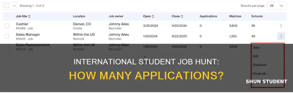 how many companies should i apply as an international student