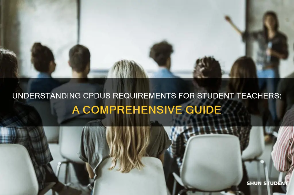 how many cpdus for a student teacher